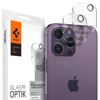 Spigen SGP OPTIK.TR SLIM Camera Lens tempered glass 9h for CAMERA Αpple iPhone 14 PRO / 14 PRO MAX - CRYSTAL CLEAR - 2 PCS - AGL05228
